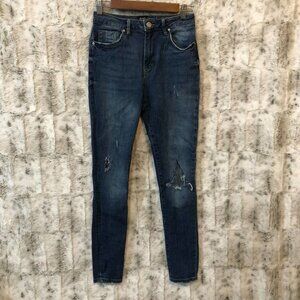 BDG Urban Outfitters Twig High Rise Skinny Jeans Women's Size 27 Blue Distressed